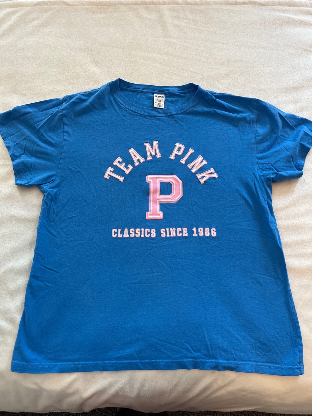 PINK Victoria's Secret Blue 'Team Pink' Graphic Tee- Limited Edition collection